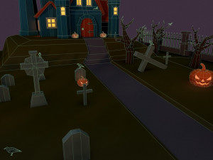 halloween castle Modèle 3D