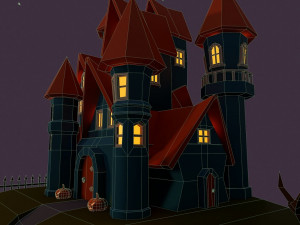 halloween castle Modèle 3D