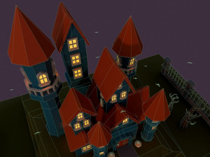 halloween castle Modèle 3D