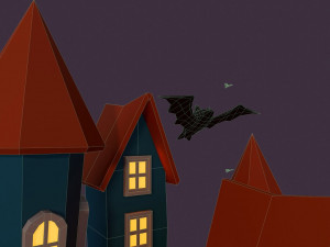 halloween castle Modèle 3D