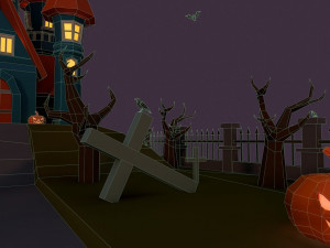halloween castle Modèle 3D