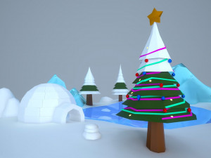 christmas igloo 3Dモデル