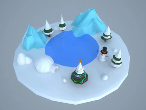 क्रिसमस इग्लू 3D मॉडल