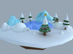 क्रिसमस इग्लू 3D मॉडल