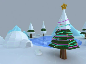 क्रिसमस इग्लू 3D मॉडल