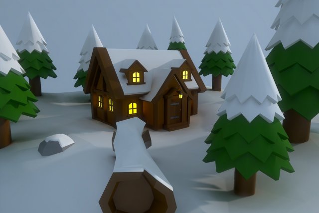 hut 3D Модель .c4d .max .obj .3ds .fbx .stl .blend 