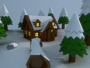 झोपड़ी 3D मॉडल