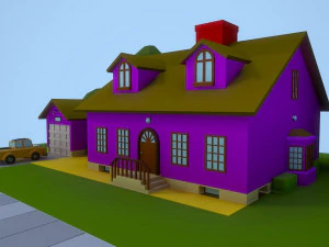 low poly house 2 3D Model