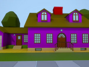 low poly house 2 3D Model