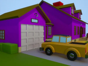 low poly house 2 3D Model