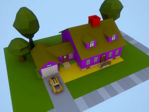 low poly house 2 3D Model