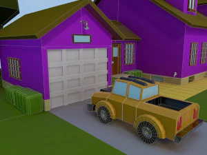 low poly house 2 3D Model