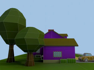 low poly house 2 3D Model
