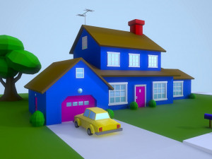 low poly house 1 3D Model