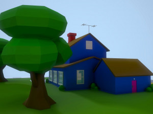 low poly house 1 3D मॉडल