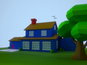 low poly house 1 3D मॉडल