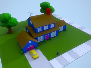 low poly house 1 3D मॉडल