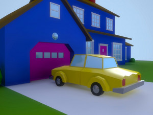 low poly house 1 3D मॉडल