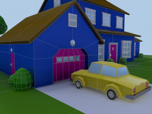 low poly house 1 3D मॉडल
