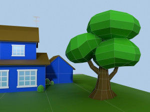 low poly house 1 3D मॉडल