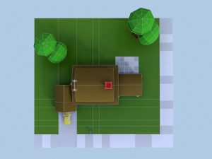low poly house 1 3D मॉडल