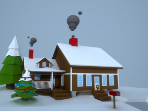 low poly house 3D Model