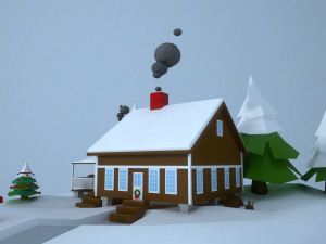 low poly house 3D Модель
