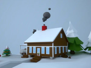 low poly house 3D Model