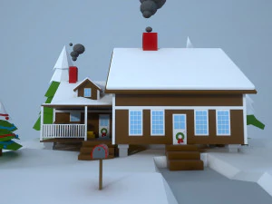 low poly house 3D Model