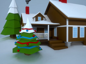 low poly house 3D Модель