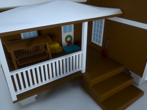 low poly house 3D Модель