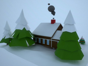 low poly house 3D Модель