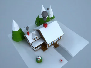 low poly house 3D Model