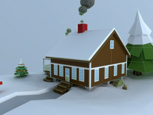 low poly house 3D Модель