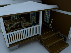 low poly house 3D Модель