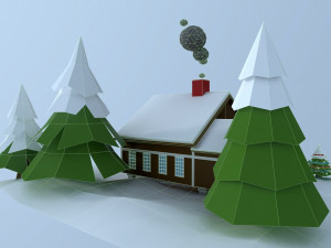 low poly house 3D Модель