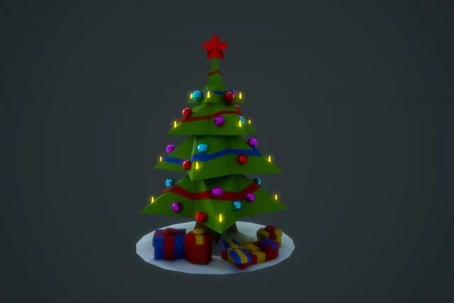 christmas tree 3D Model .c4d .max .obj .3ds .fbx .stl .blend 