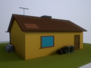 low poly old house 3D Модель