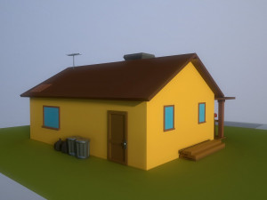 low poly old house 3D Модель