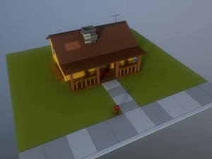 low poly old house 3D Модель