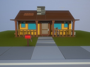 low poly old house 3D Модель