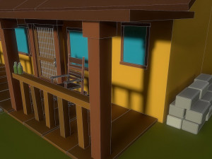 low poly old house 3D Модель