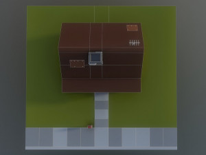 low poly old house 3D Модель
