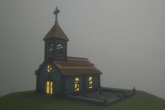 abandoned church Modèle 3D .c4d .max .obj .3ds .fbx .stl .blend 