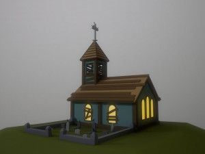 abandoned church Modèle 3D