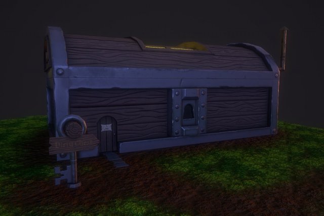 fantasy chest house 3D Model .c4d .max .obj .3ds .fbx .stl .blend 