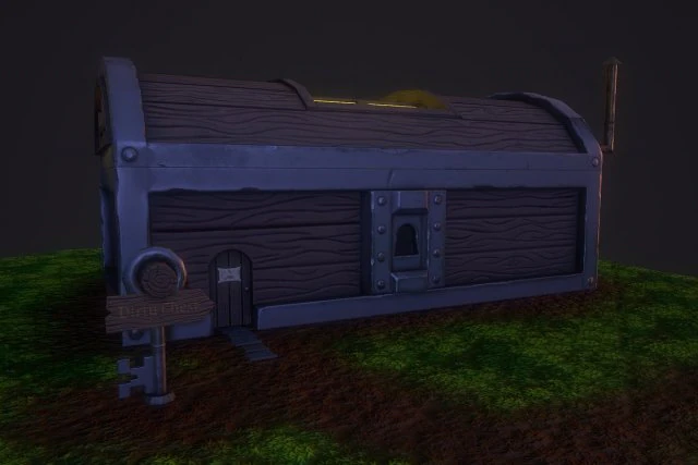 fantasy chest house 3D Model .c4d .max .obj .3ds .fbx .stl .blend