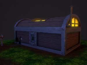 fantasy chest house 3D Model