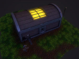 fantasy chest house 3D Model