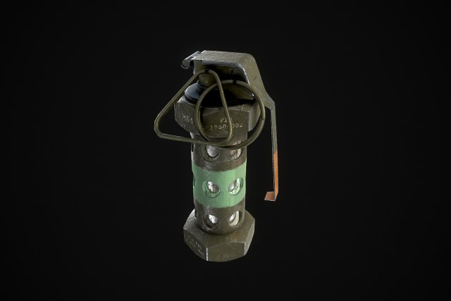 m84 stun grenade 3D 模型 .c4d .max .obj .3ds .fbx .stl .blend